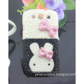 Phone Parts for Luxury Bling Rhinestone Pearl Decorated Hello Kitty for Phone Cover for Samsung